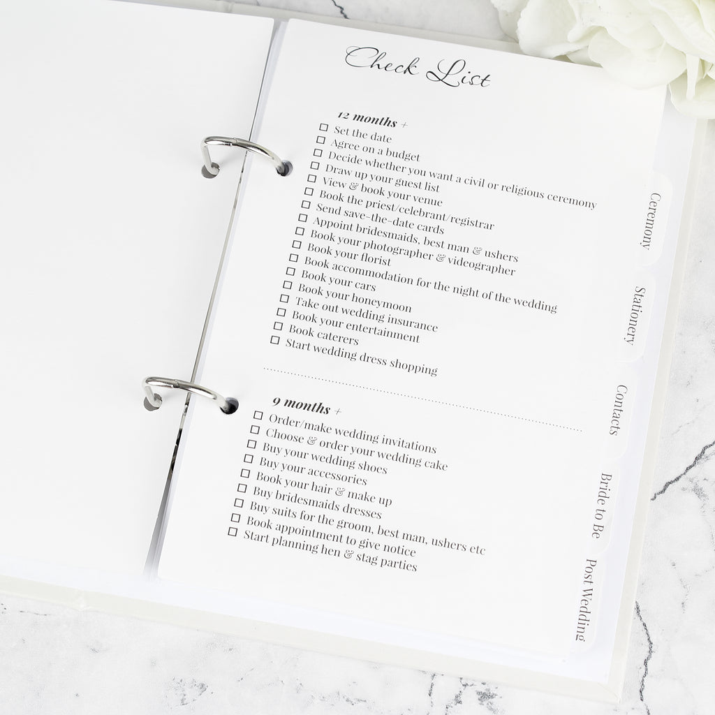 Personalised Botanical Border Wedding Planner