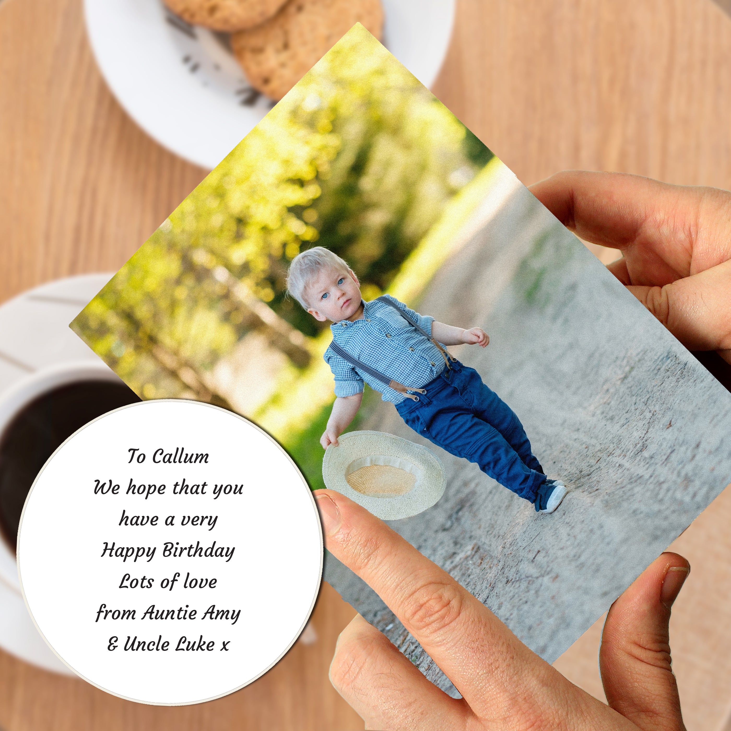 Personalised Photo Upload Card - Display Font