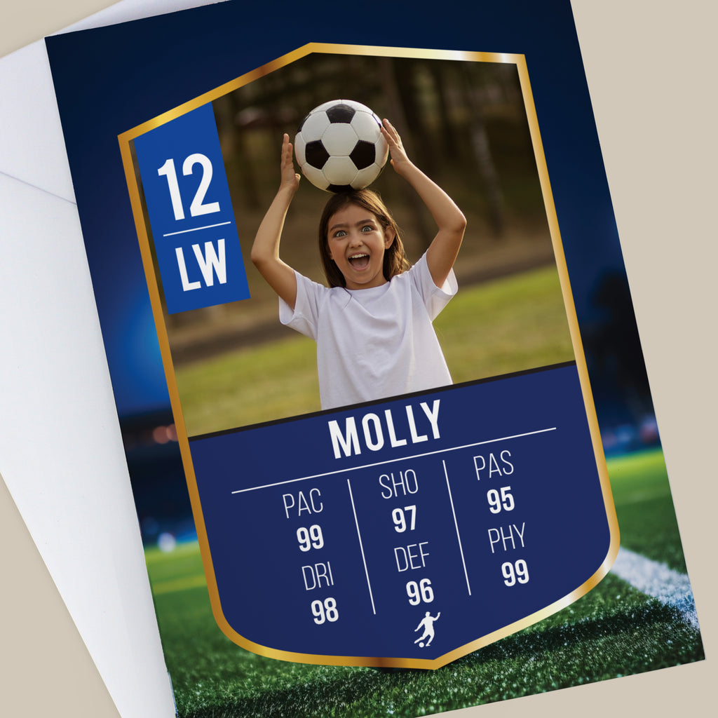 Personalised Photo Football Birthday Card