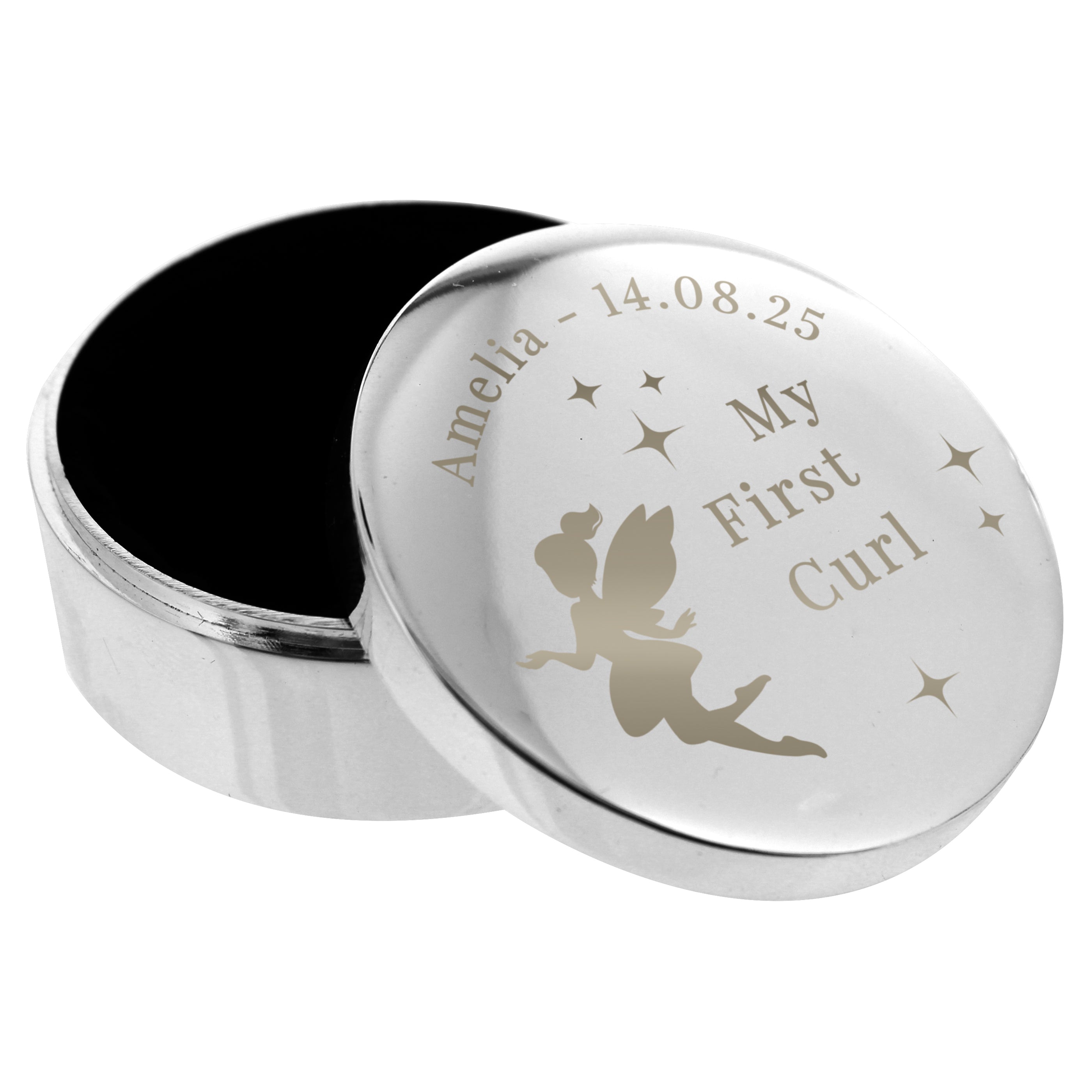 Personalised Fairy Princess First Curl Trinket Box