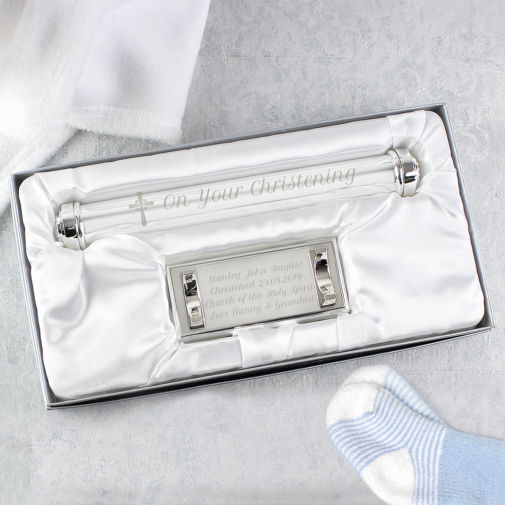 Personalised On Your Christening Certificate Holder