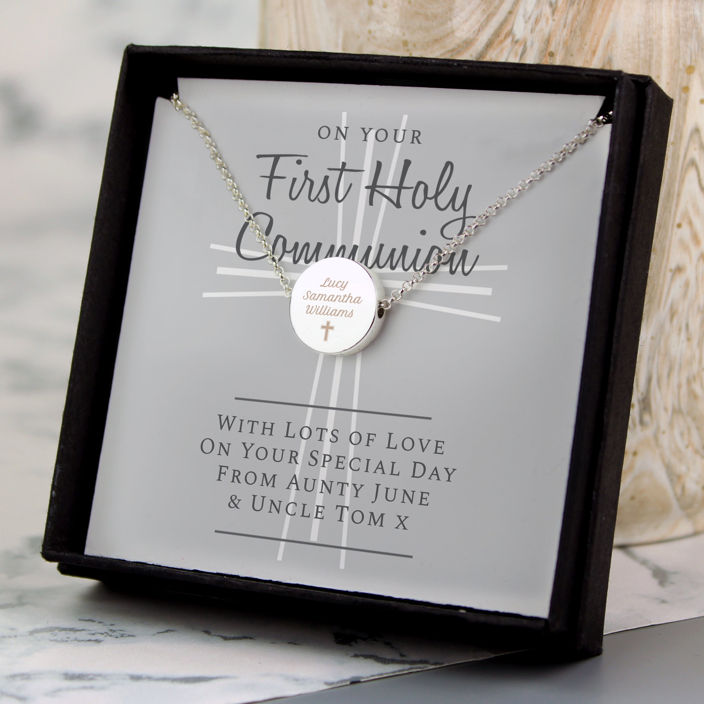 Personalised First Holy Communion Necklace & Box