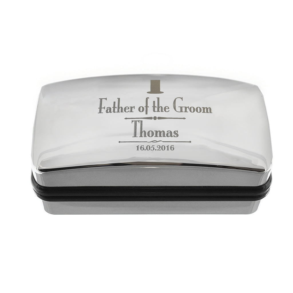 Personalised Decorative Wedding father of the Groom Cufflink Box