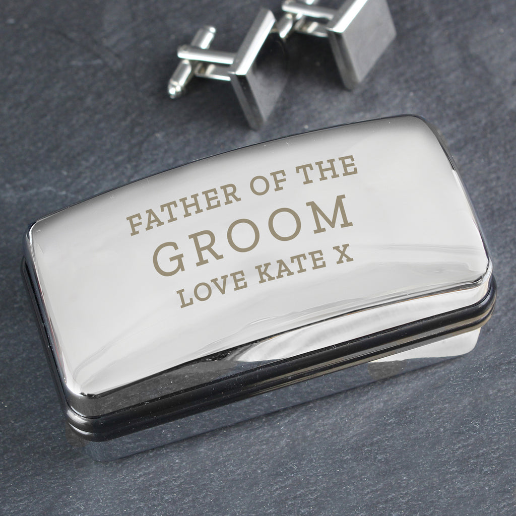 Personalised Wedding Cufflink Box