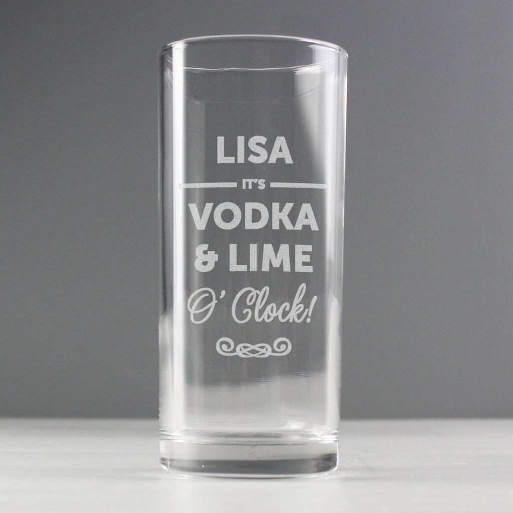 Personalised Its...OClock Hi Ball Glass