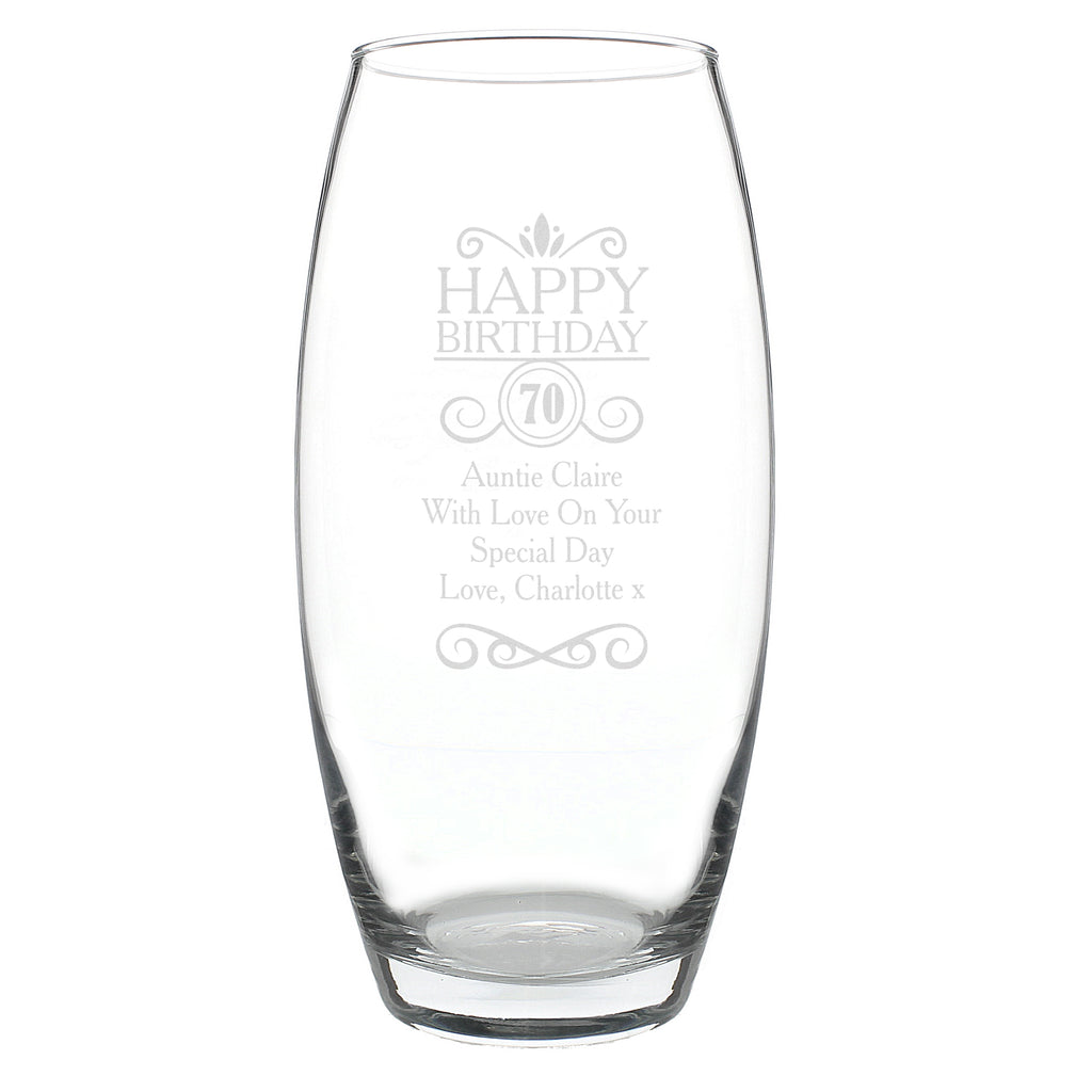 Personalised Birthday Bullet Vase