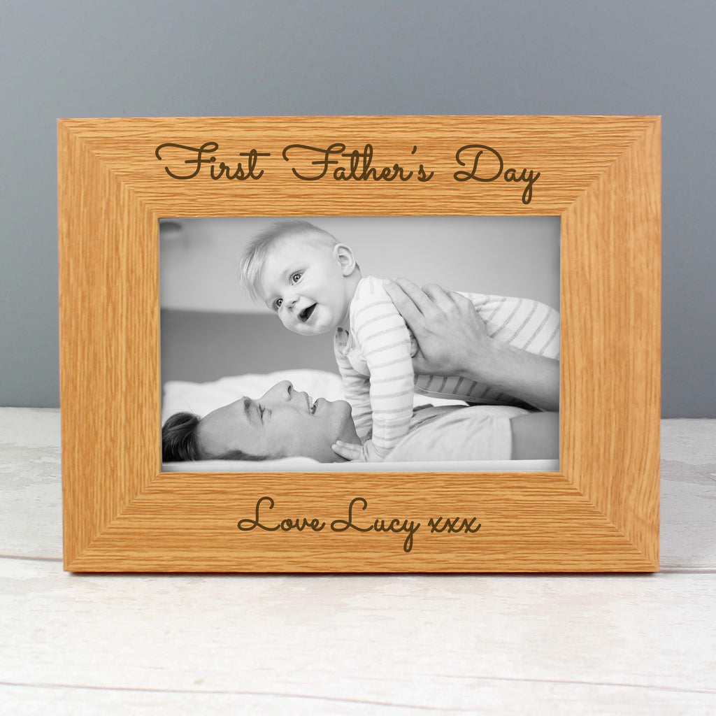Personalised Free Text 6x4 Wooden Photo Frame