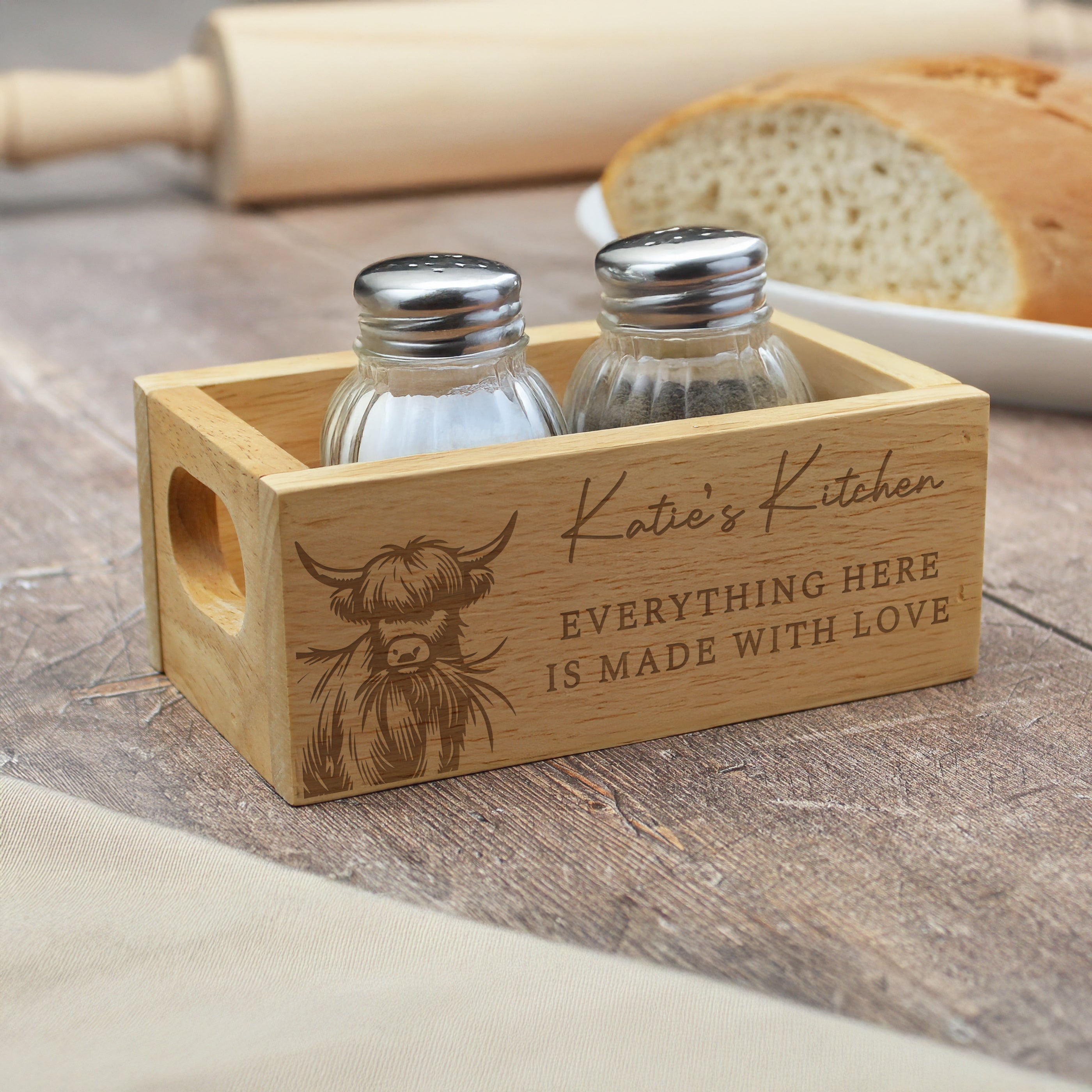 Highland Cow Wooden Box