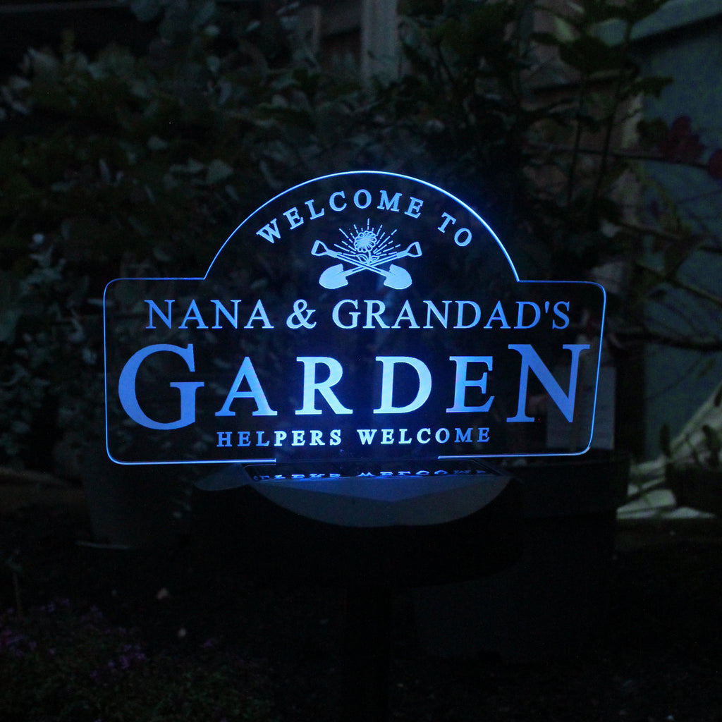 Personalised Garden Sign Outdoor Solar Light