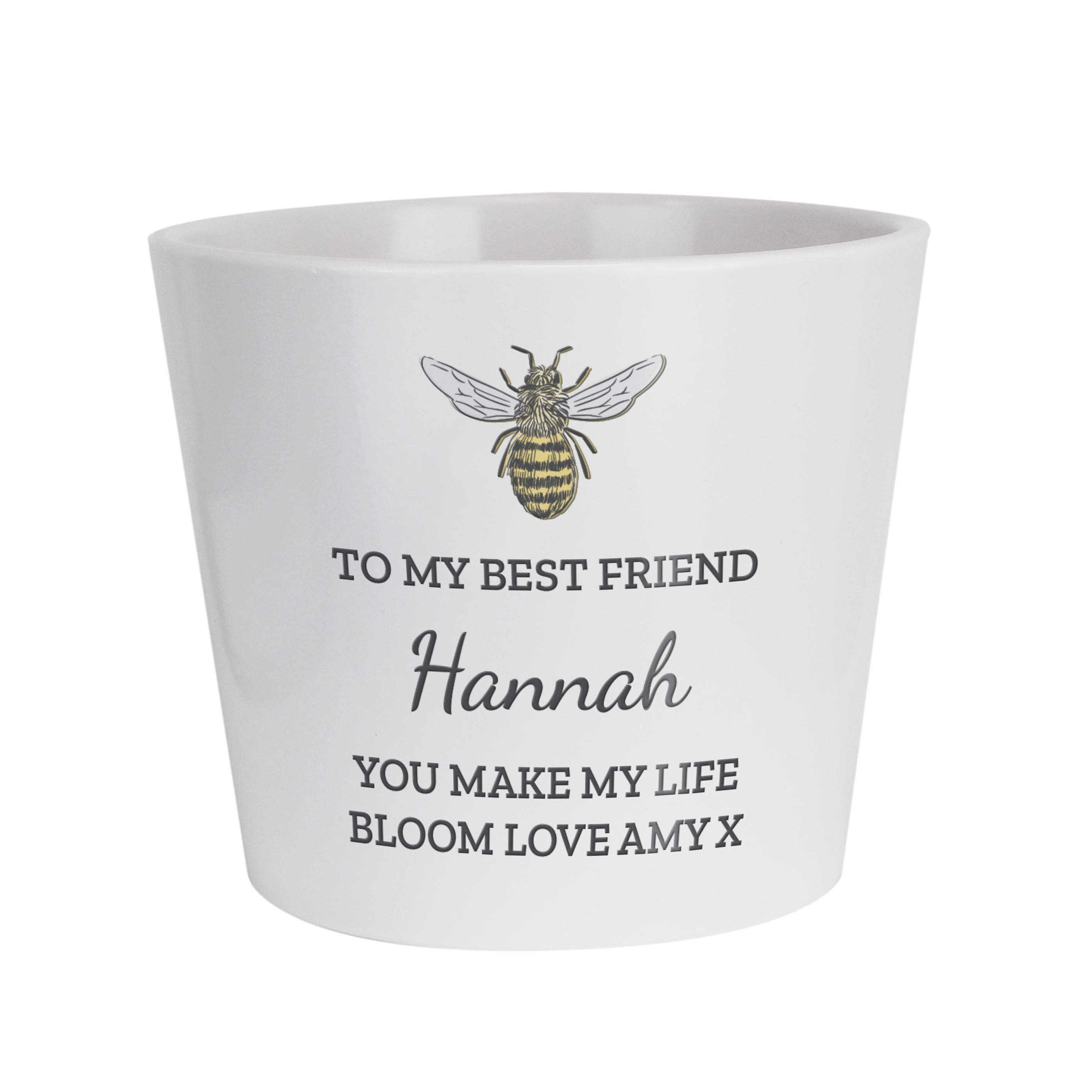 Personalised Bee Large Plant Pot