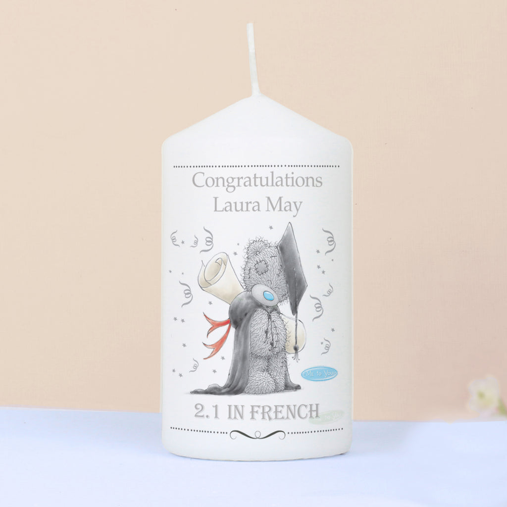 Personalised Me to You Graduation Pillar Candle