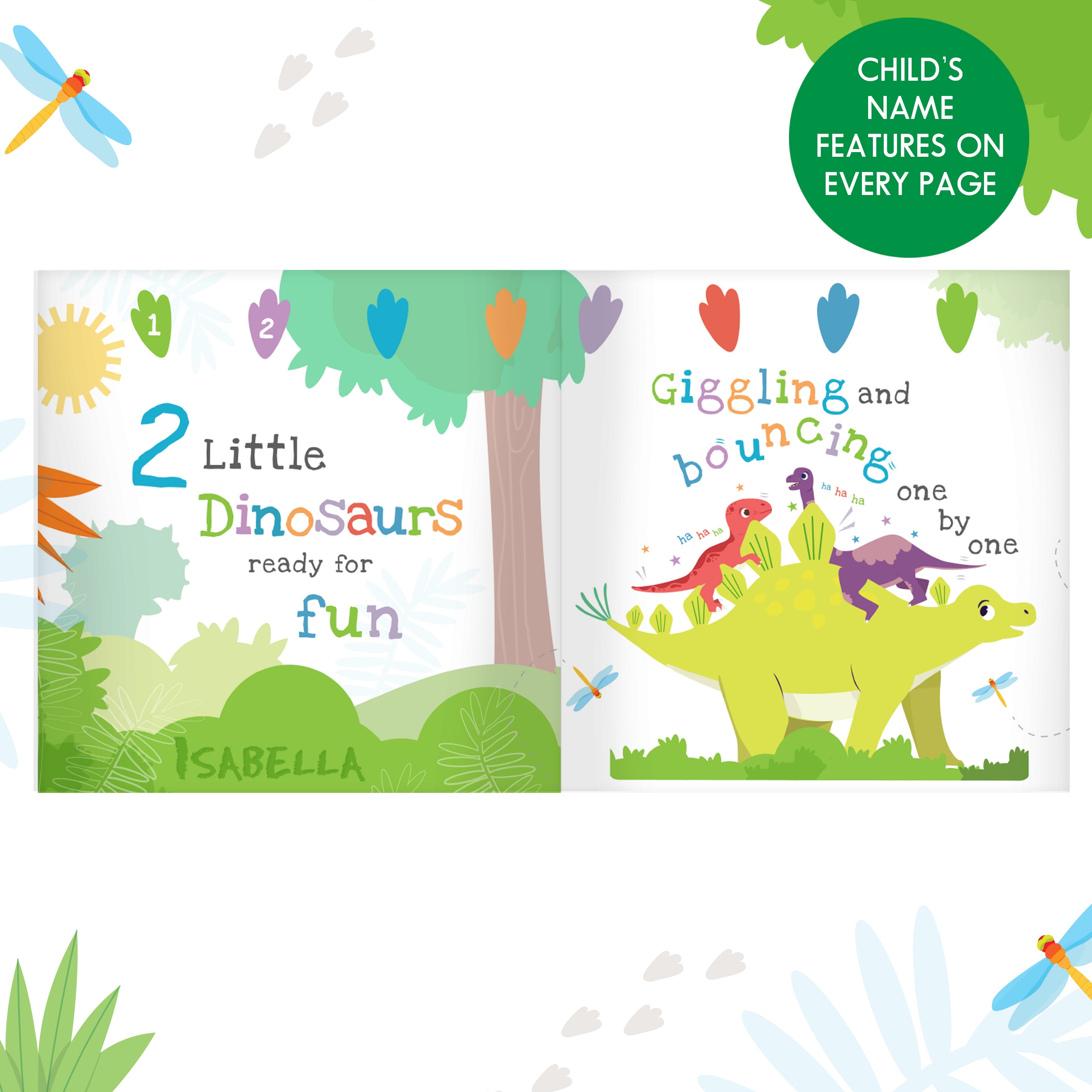 Personalised Dinosaur Book & Stacking Toy