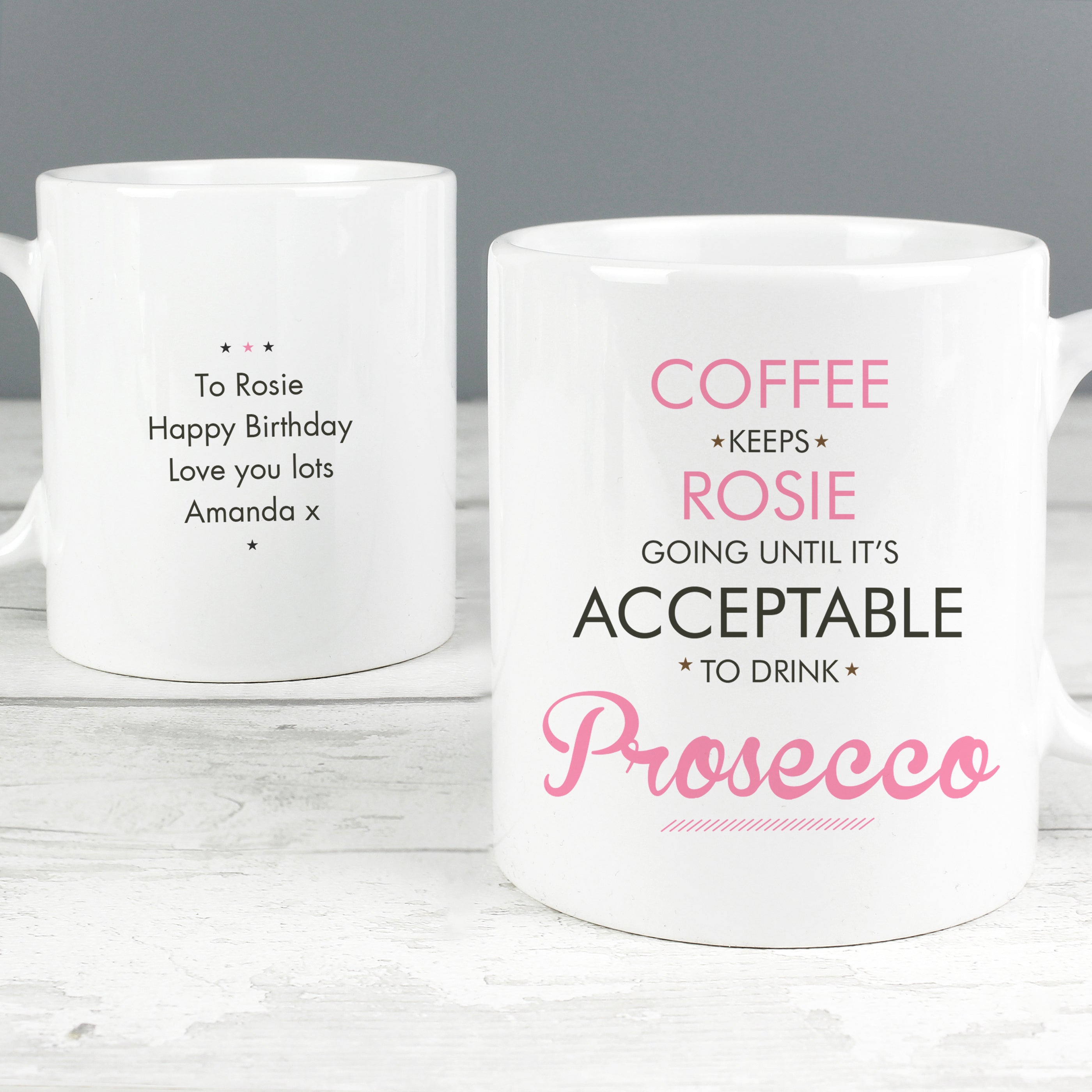 Personalised Pink Acceptable to Drink Mug