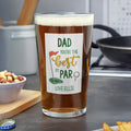 Personalised Best By Par Printed Beer Glass