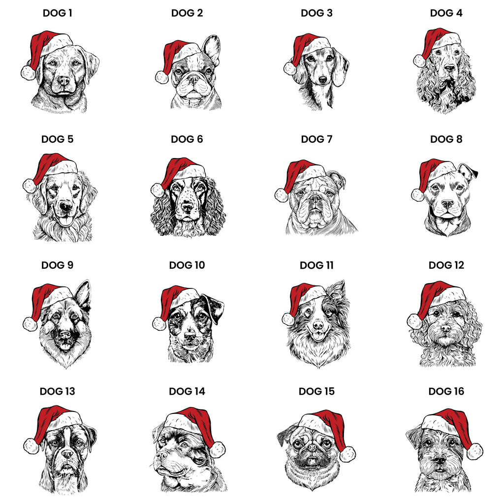 Personalised Dog Breed Christmas Stocking