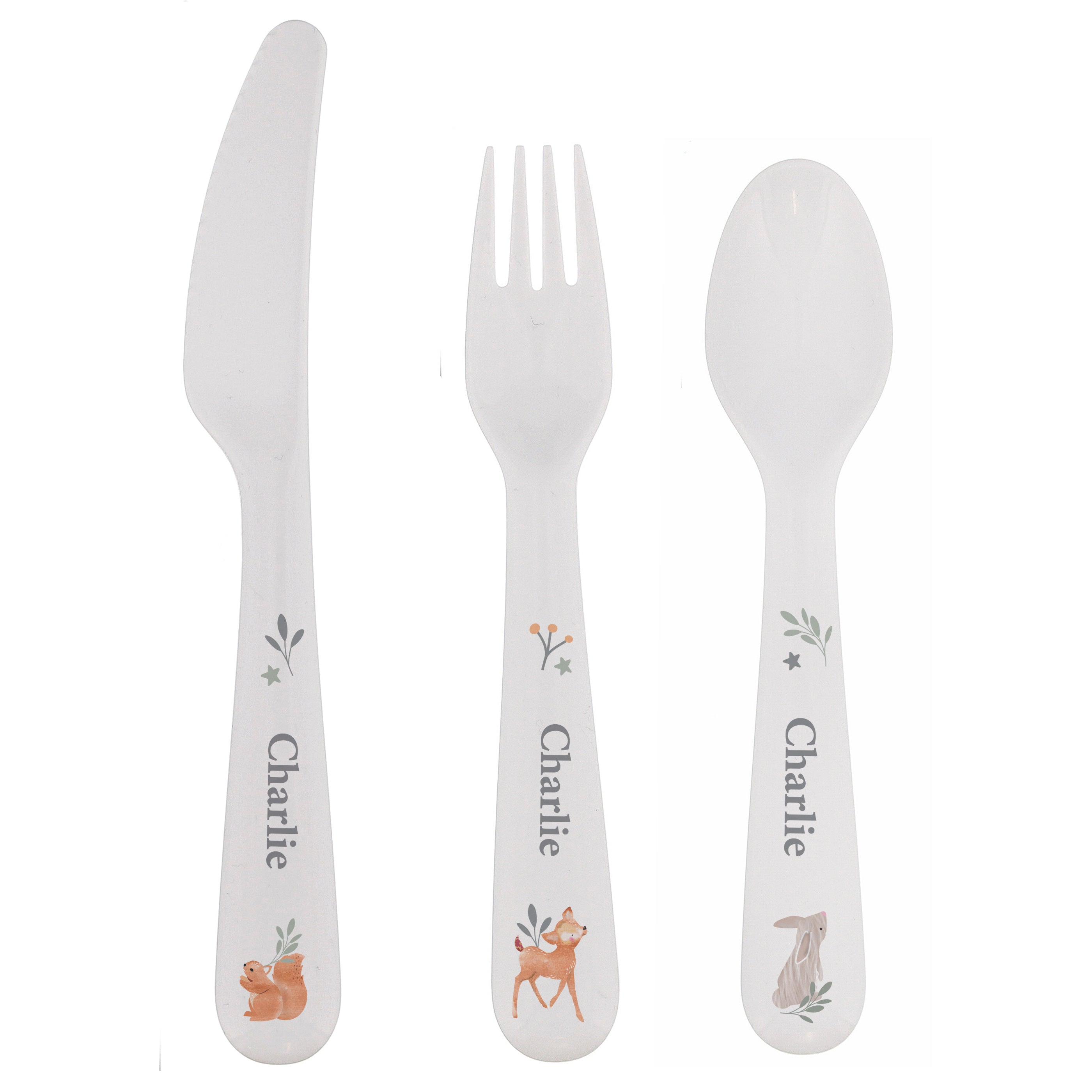 Personalised Woodland Animals Cutlery