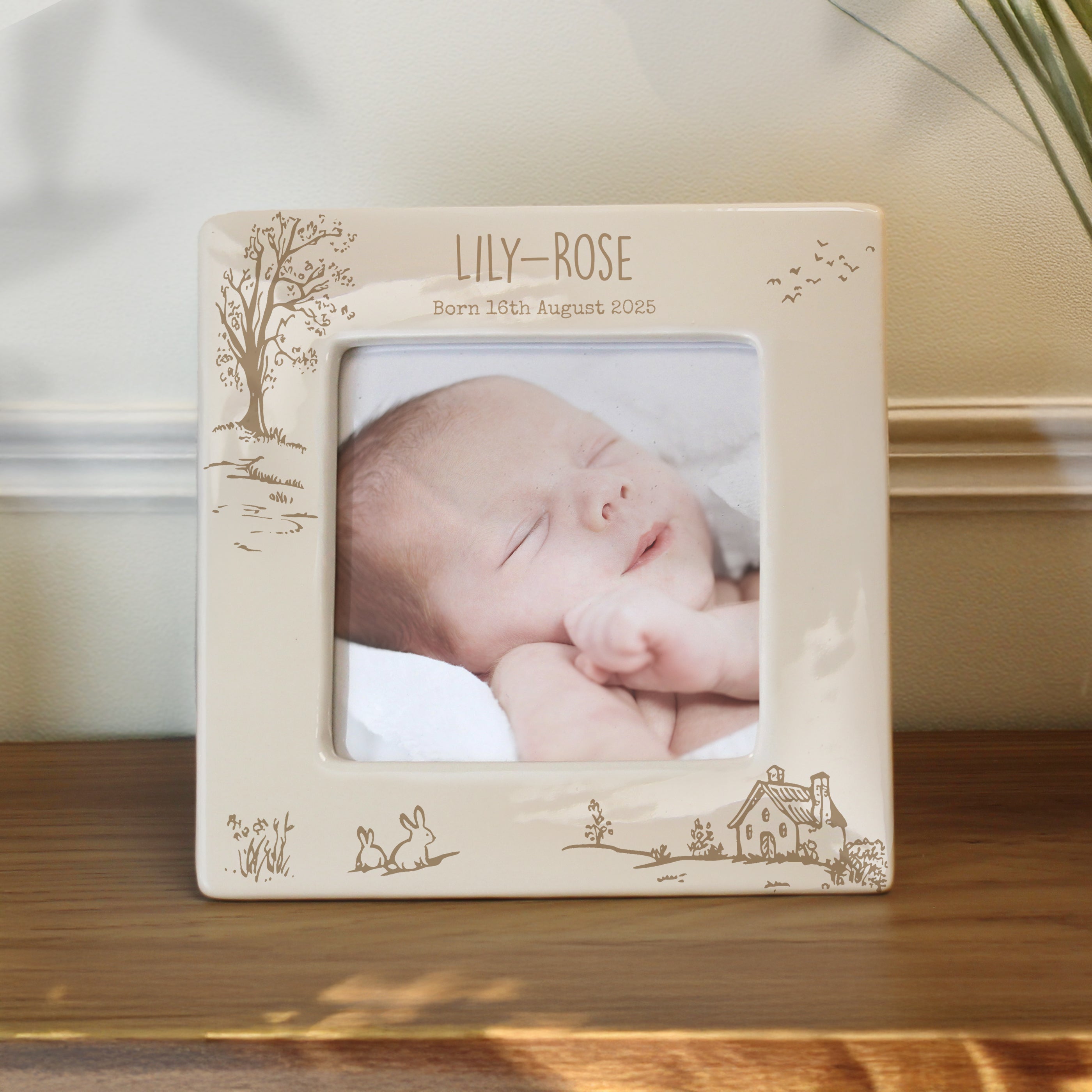 Personalised Cottagecore Ceramic 4x4 Frame