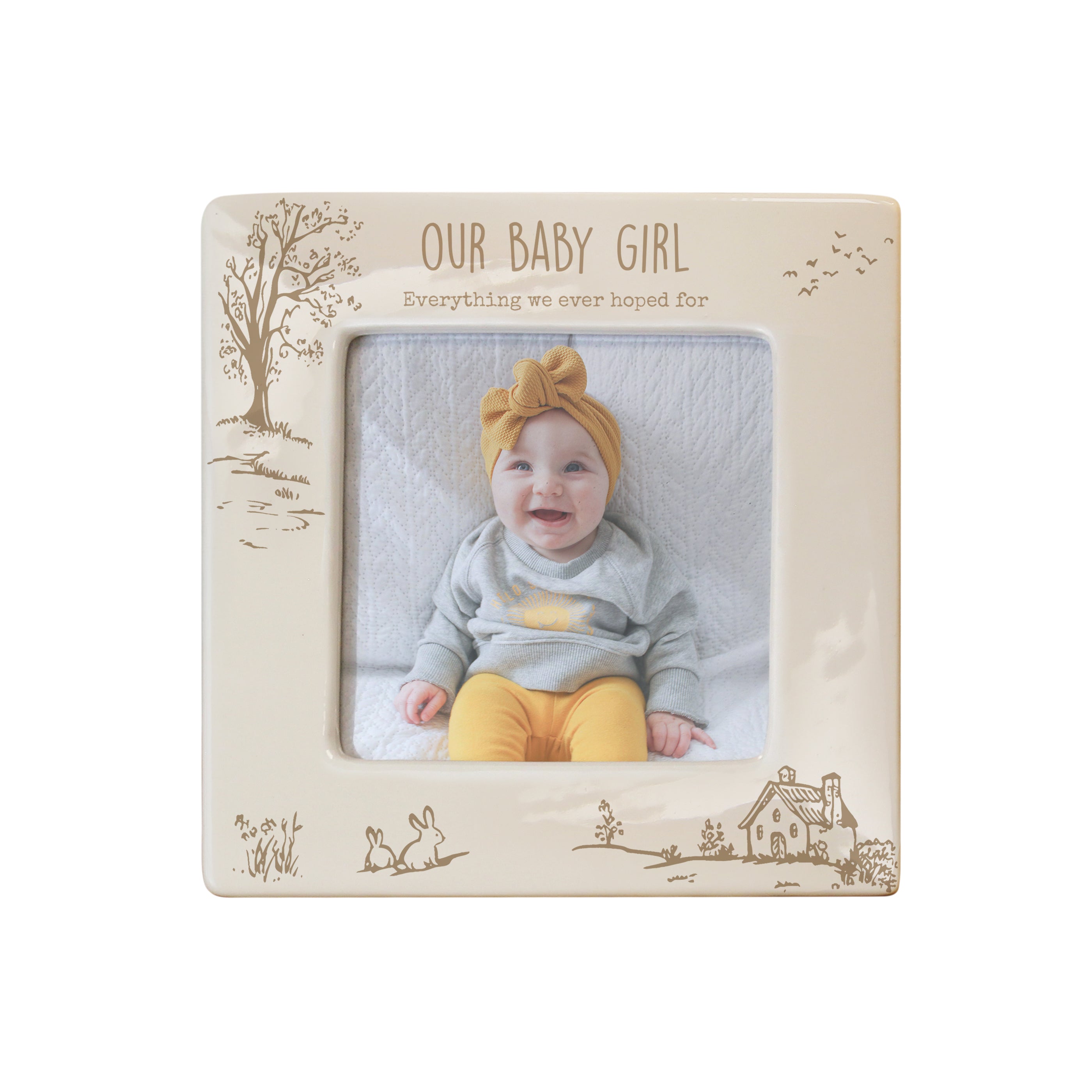 Personalised Cottagecore Ceramic 4x4 Frame