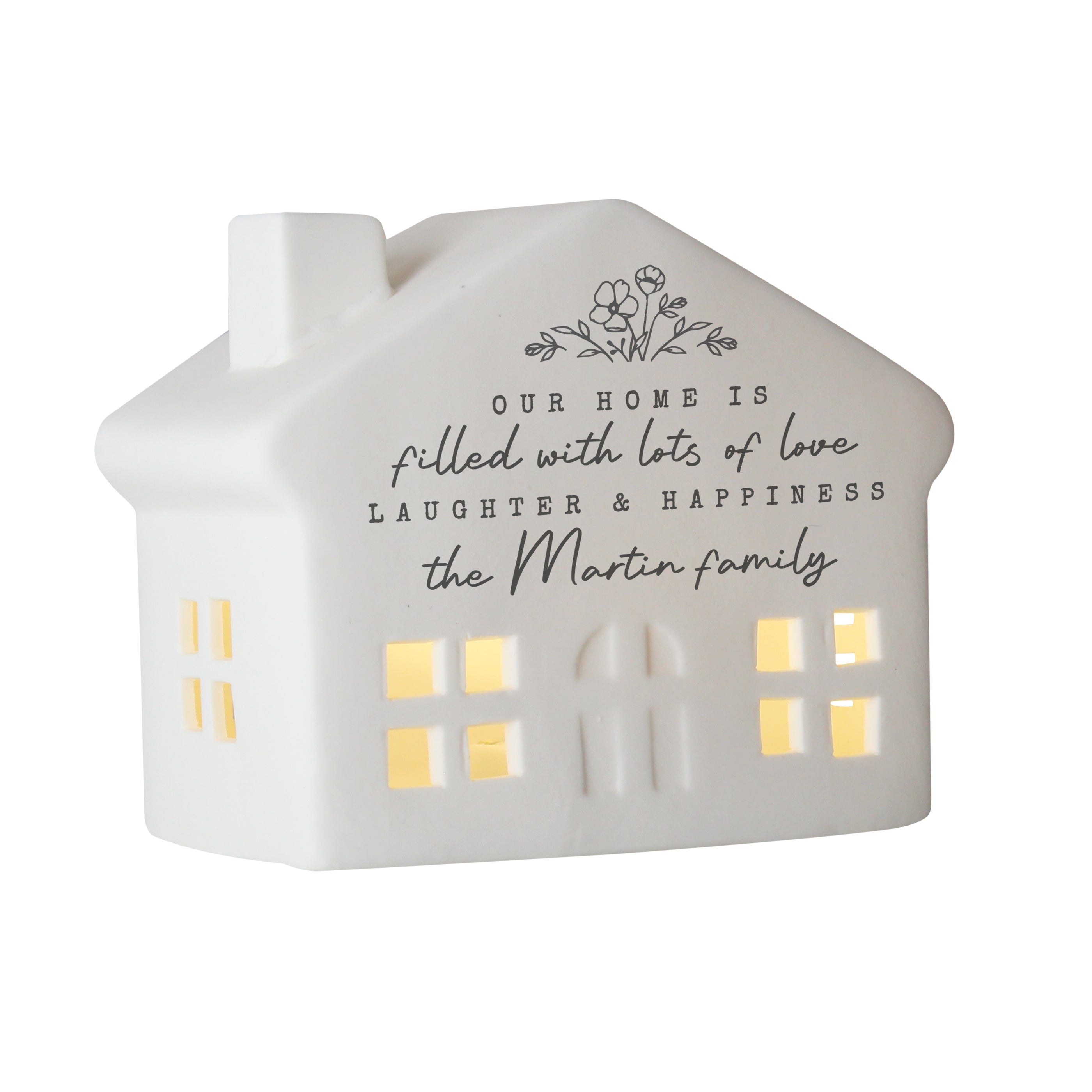 Personalised Floral LED House