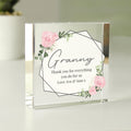 Personalised Abstract Rose Crystal Token