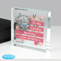Personalised Me To You Floral Crystal Token