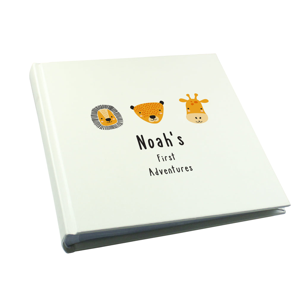 Personalised Scandi Safari Animals Square Photo Album