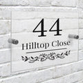 Personalised Botanical Acrylic House Sign
