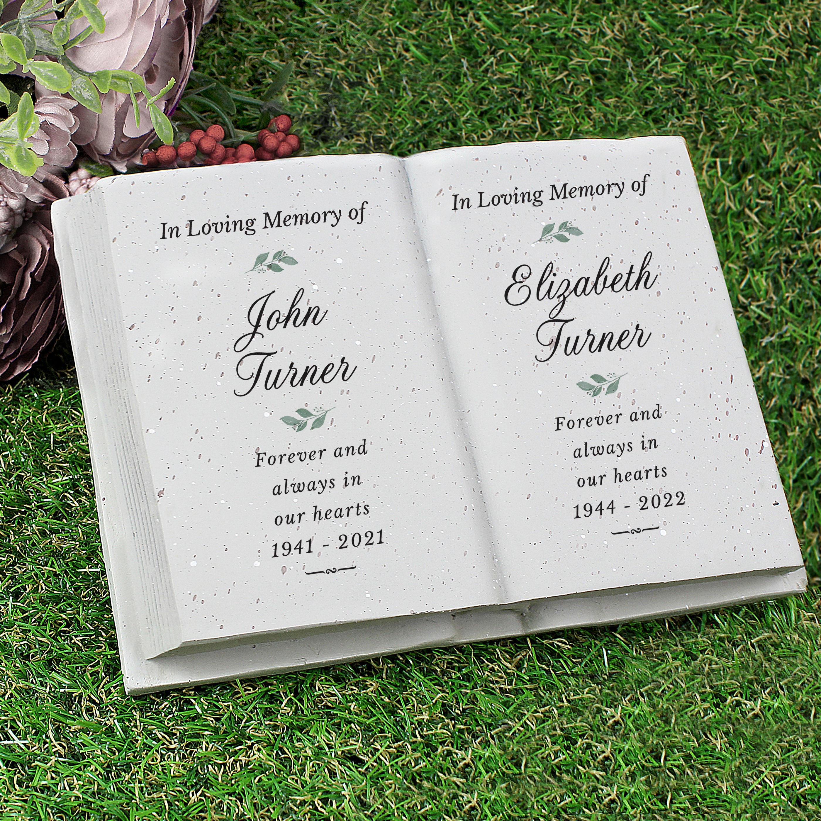Personalised Couples In Loving Memory Resin Book